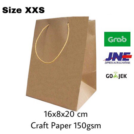 

Paperbag Paper Bag Tas Kertas Goodiebag Kraft Paper XXS 16x8x20