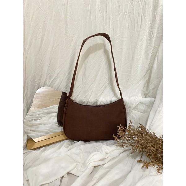 [BISA COD] Tas Selempang Slempang Sling Bag Bahu Canvas Elegan Wanita Korean Style Cocok Untuk OOTD