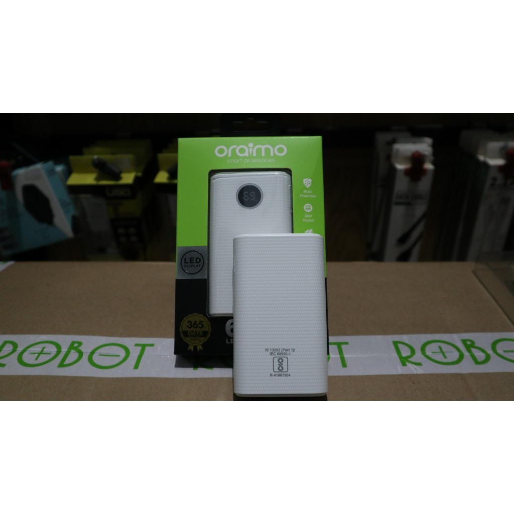 POWERBANK PB ORAIMO OPB-B620D LCD DETEKSI 6000 MAH BATTERY CELL TYPE