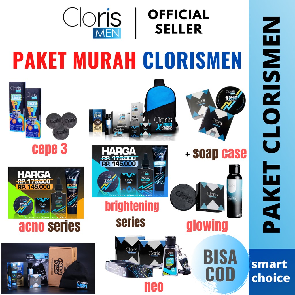 [TERMURAH] PAKET CLORIS MEN | CLORIS MEN OFFICIAL | PERAWATAN PRIA | SABUN CLORIS MEN | CLORIS