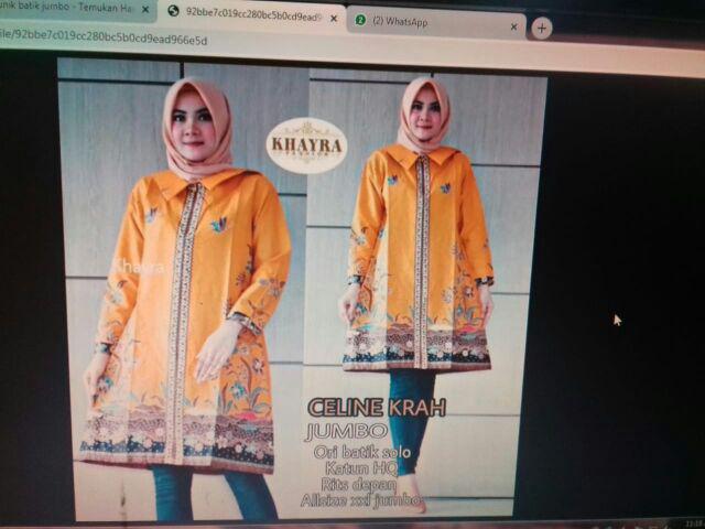 Fashion Muslim Cewek Wanita Monalisa Perempuan Jumbo Besar Big Size / Tunik Batik Ivanka