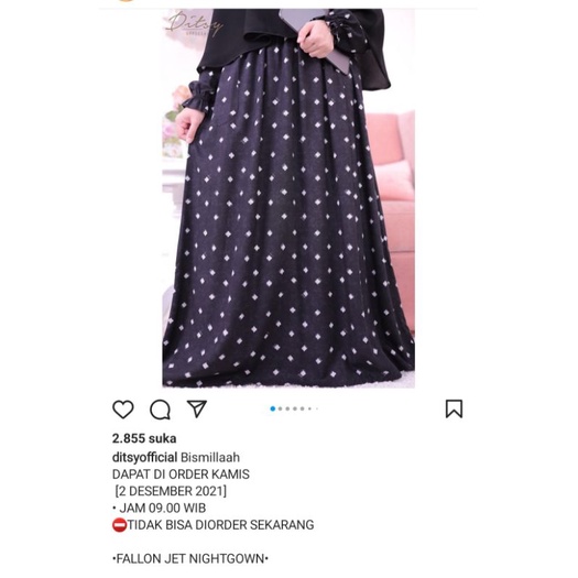 ditsy fallon jet nightgown