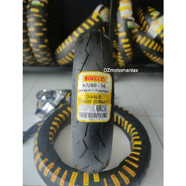 Ban Pirelli Diablo Rosso Corsa II 90/80-14 / Ban Pirelli Diablo Rosso Corsa 2 90/80-14 (Soft Compoun
