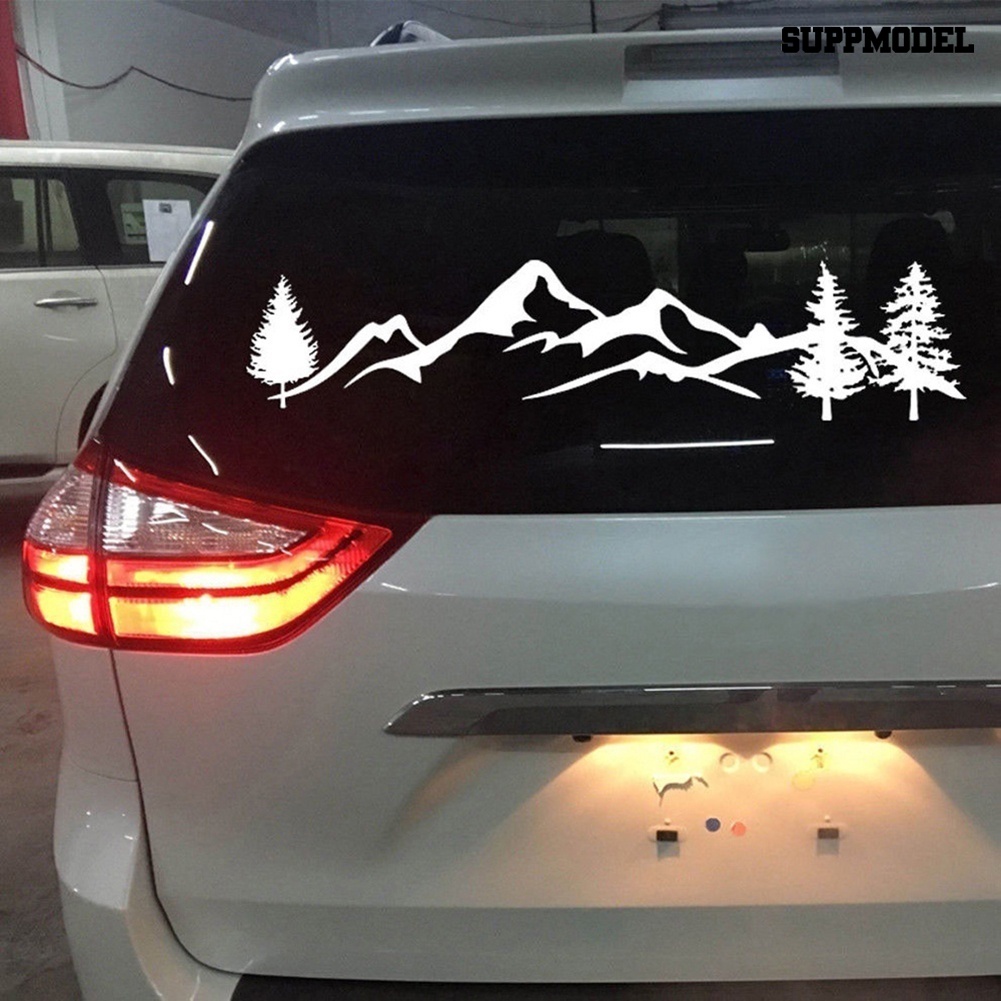 Stiker Reflektif Motif Gunung / Pohon Untuk Dekorasi Mobil SUV / RV / Camper