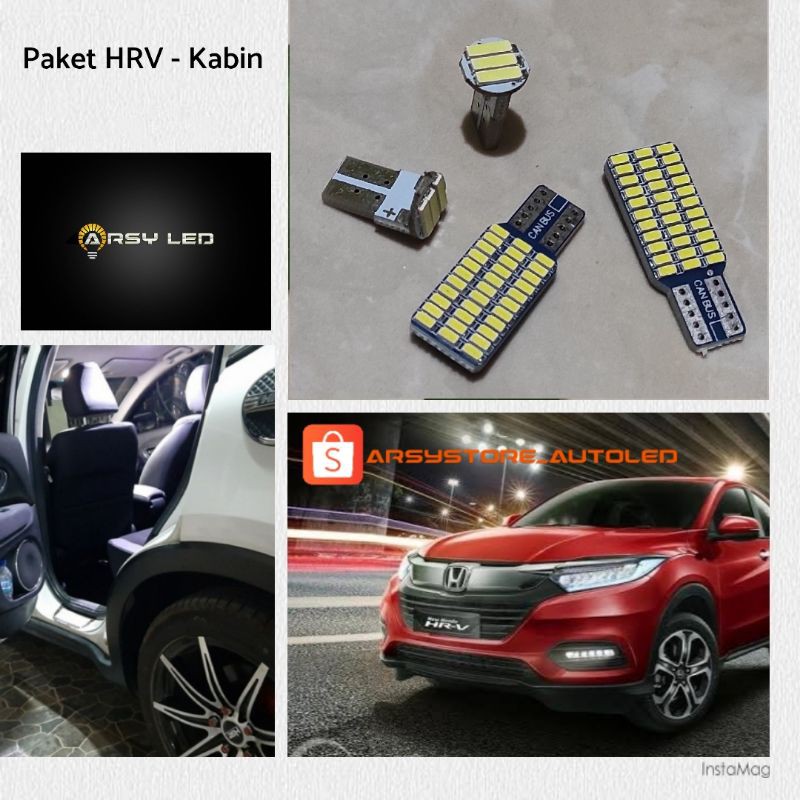 New Paket isi 4 Lampu LED Plafon Kabin Honda HRV Super bright