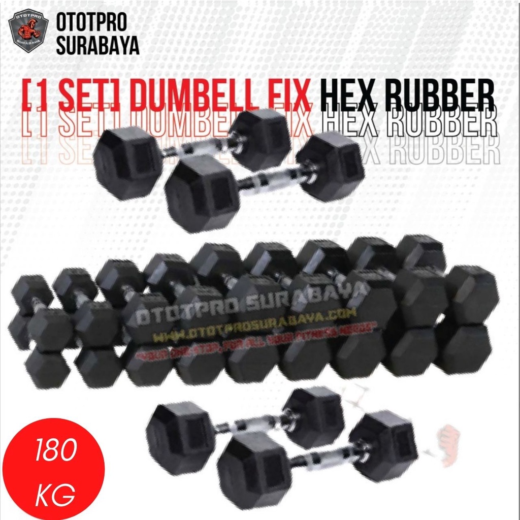 [1 SET] Dumbell Fix Hex Rubber 01/Dumbell/Hexagonal/Rubber
