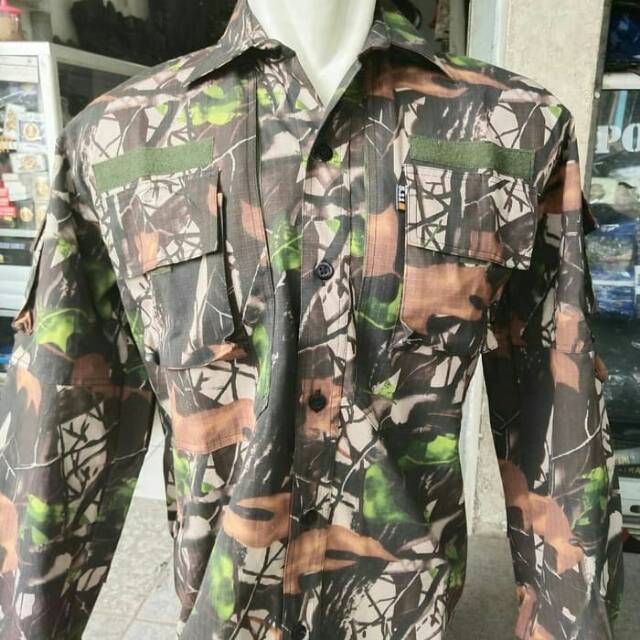 Kemeja camo perbakin/kemeja berburu tactical/kemeja hunting/baju camo perbakin/moassyoak