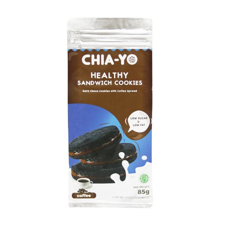 

PΔlίng ppЦlᗴr Chia-Yo Coffee Sandwich Cookies 85gr - Snack Sehat Rendah Kalori |T9B 001 .., ,!