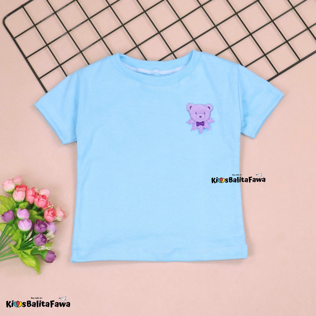 Lolipop Shirt uk 1-2 Tahun / Kaos Anak Perempuan Kids T-Shirt Polos Lengan Cewek Blus Baju Import