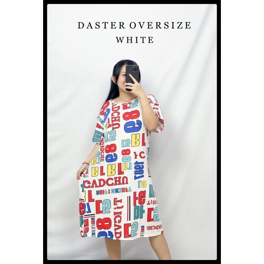 Daster Wanita Murah White Ukuran Allsize Ft to L | Dater Kekinian Bahan Spandek | Grosir Piyama Over