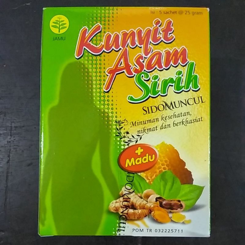 

Kunyit Asam Sirih plus Madu SidoMuncul serbuk seduh box / Jamu seduh / Minuman tradisional