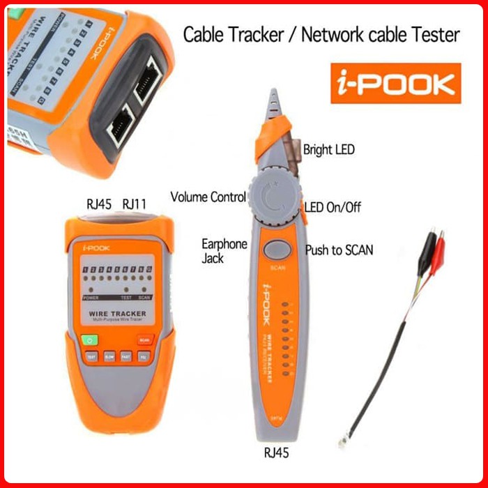 Multi-Purpose I-Pook PK65H Wire Tracker Cable Tester With Adjustable