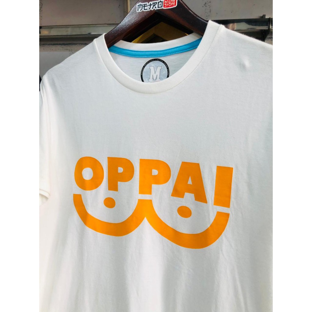 Tshirt Oppai White Saitama One Punch Man Anime