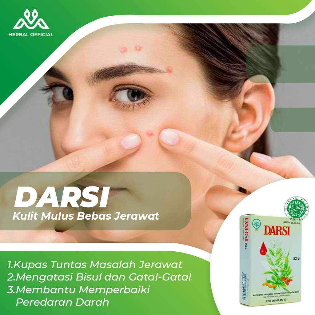 Darsi 100 Pil | Obat Jerawat Dan Bekas Jerawat | Obat Bisul | Obat Gatal | Obat Jerawat Paling Ampuh