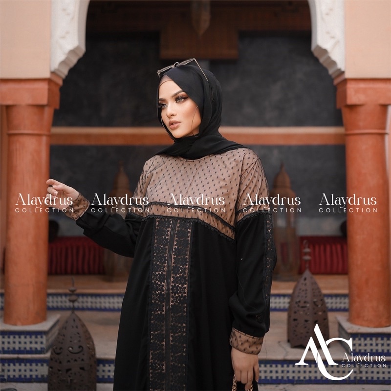 Abaya Arab Hitam Ashanty Bahan Jet Black Saudi Kwalitas Boutique