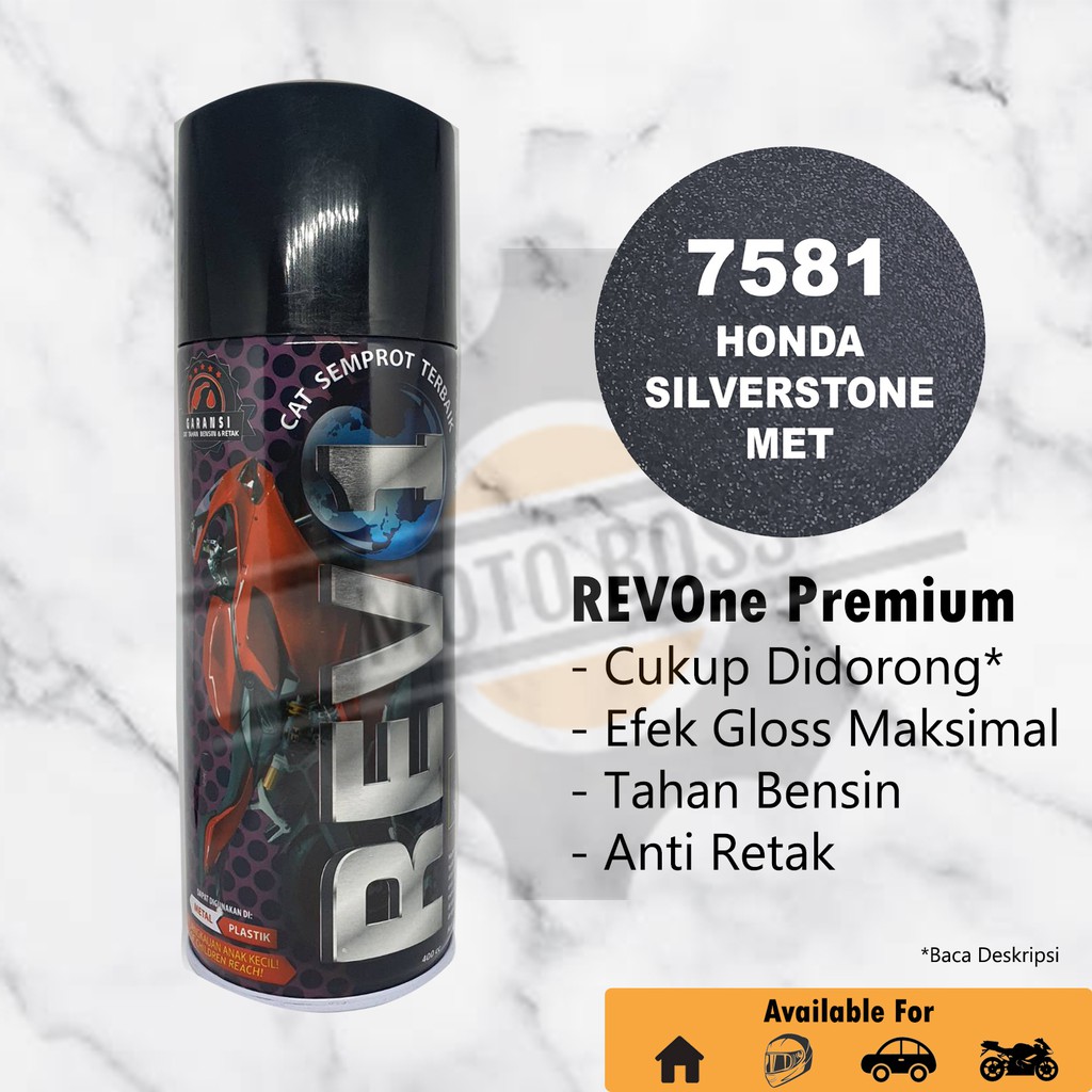 Cat Semprot RevOne Premium Honda Silverstone Met 7581 / Silver Metalik - Pilok Pilox