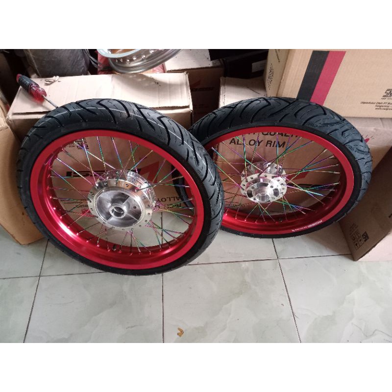 velg Jari jari RX king ring 17 x250/215 plus ban siap pasang