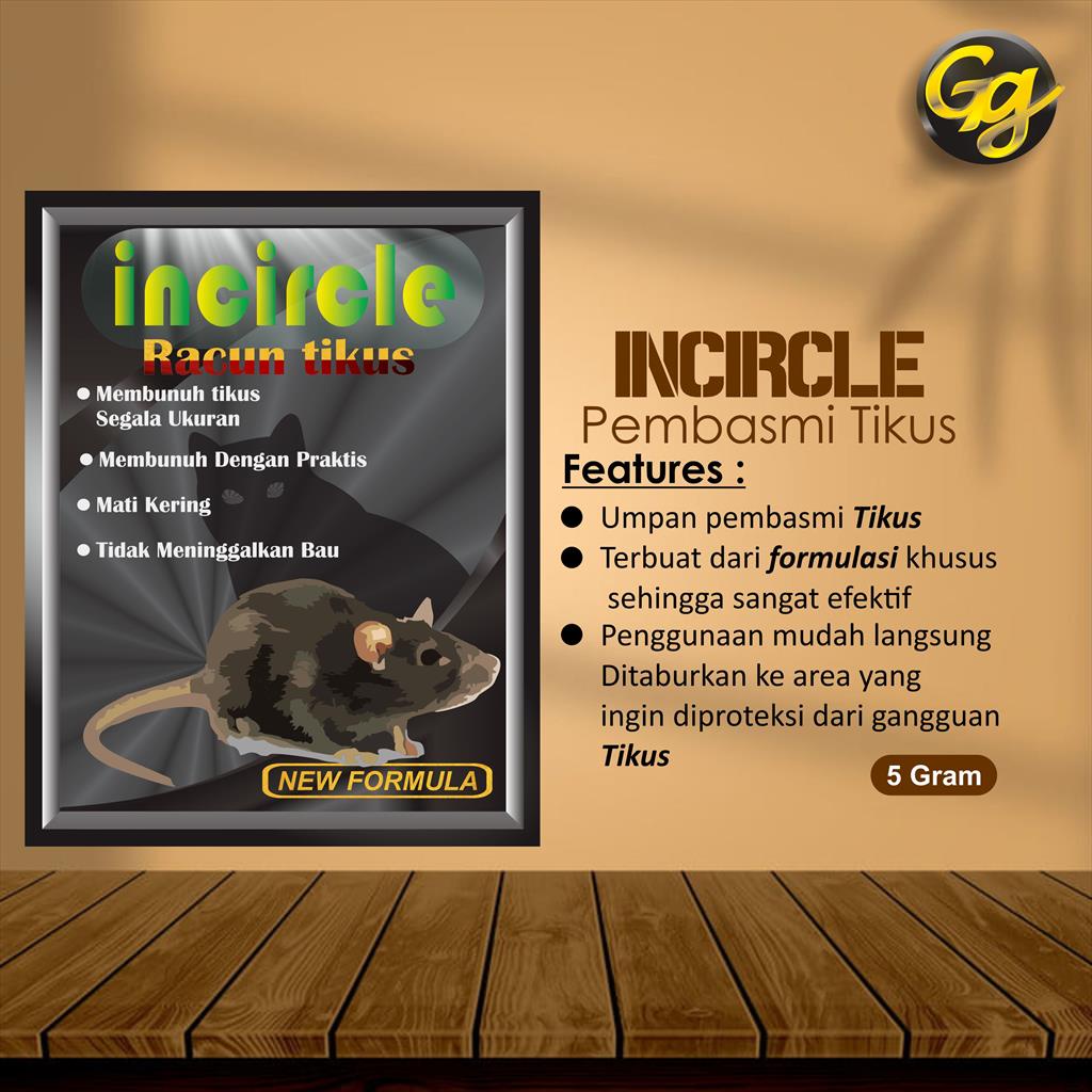 INCIRCLE RACUN TIKUS SACHET 5 GRAM PESTISIDA UMPAN TIKUS