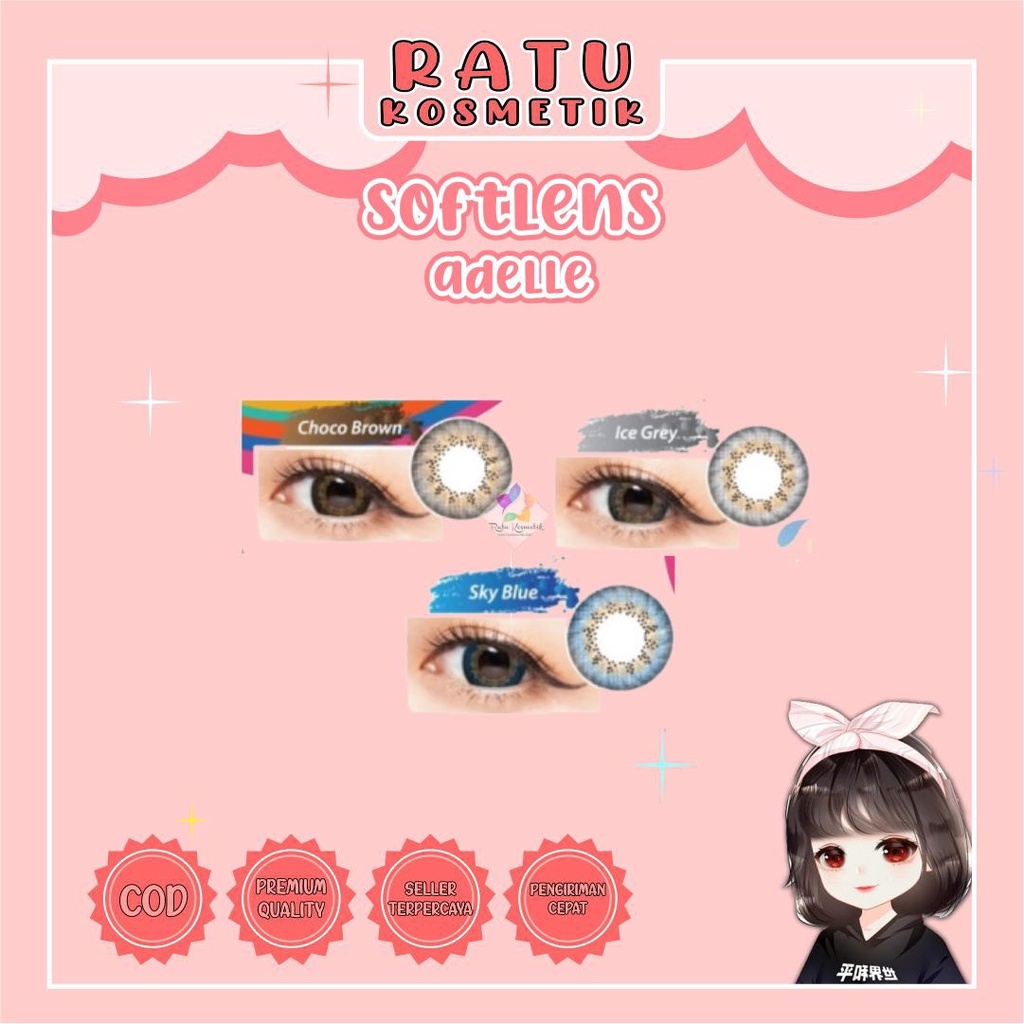 ❤ RATU ❤ Softlens Adelle Normal | Soflens Adele By Living Color Big Eyes Dia 16mm