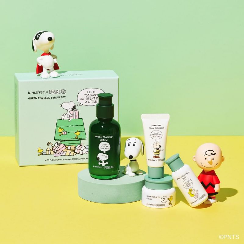 INNISFREE X PEANUTS Green Tea Seed Serum Set