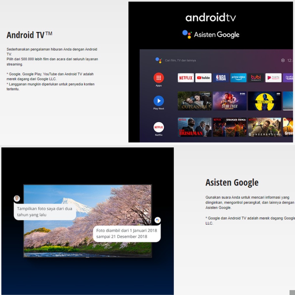 Free Packing Kayu J&amp;T JNE  - Panasonic Smart Android TV 32 Inch TH32HS500 / TH32HS500G / TH-32HS500G  Netflix Youtube