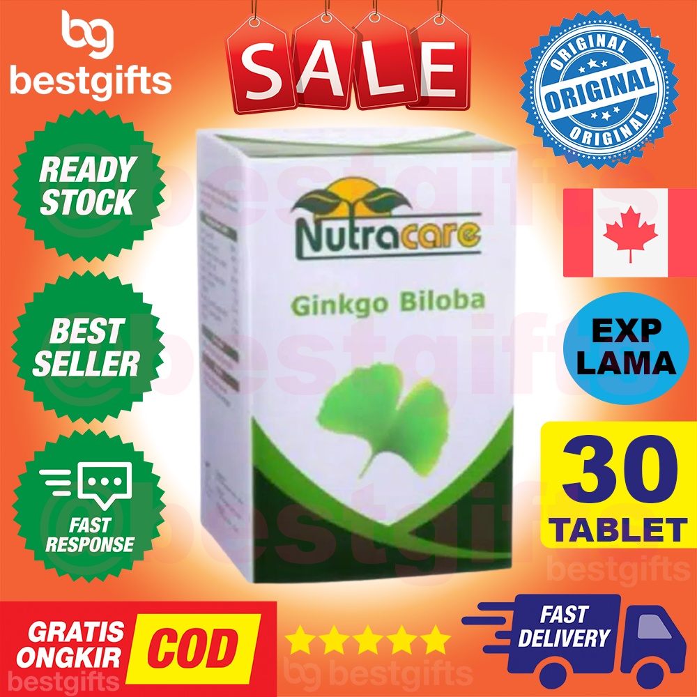 NUTRACARE NUTRA CARE GINKGO BILOBA GINKO GINGO GINGKO EKSTRAK DAYA INGAT OTAK ALIRAN DARAH LANCAR 30 TABLET