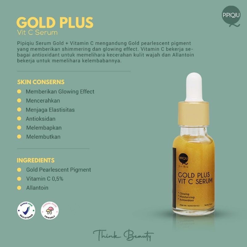 Pipiqiu Serum Muka Gold + Vitamin C 20 ml