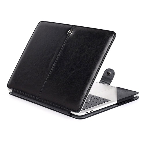 Leather Folio Flip Case Casing Cover Macbook Pro M1 M2 13.3 Inch 2020-2022 A2338