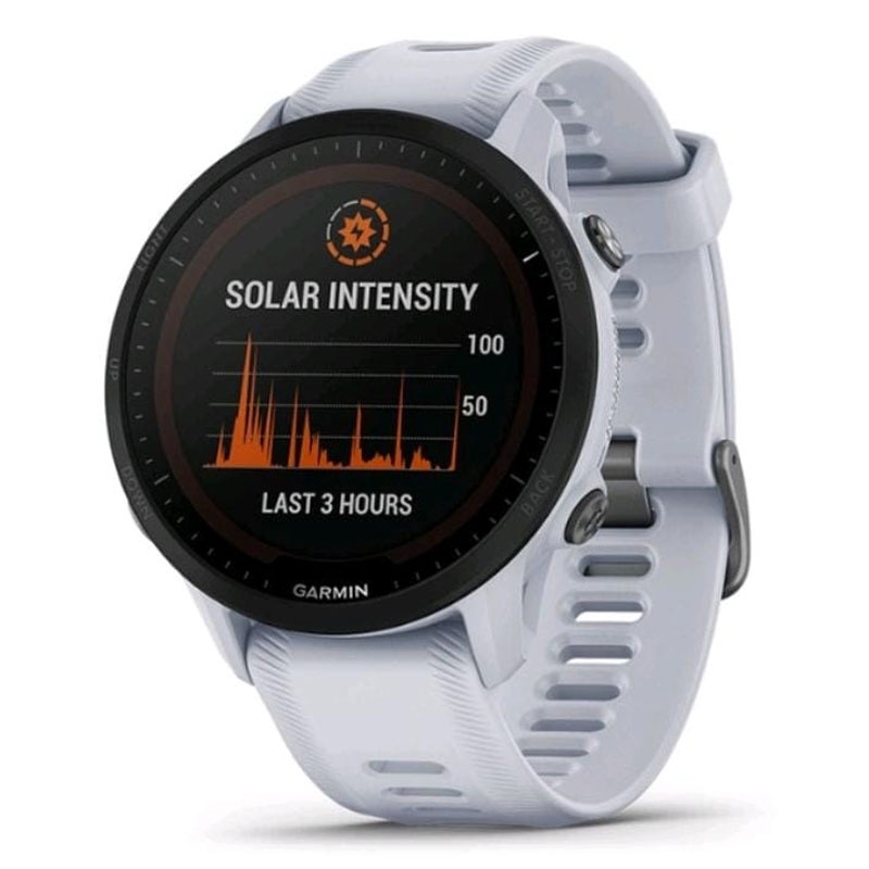JAM TANGAN GARMIN SMARTWATCH PRIA SMARTWATCH WANITA FORERUNNER 955 SOLAR SEA WHITE FORERUNNER 955 JA