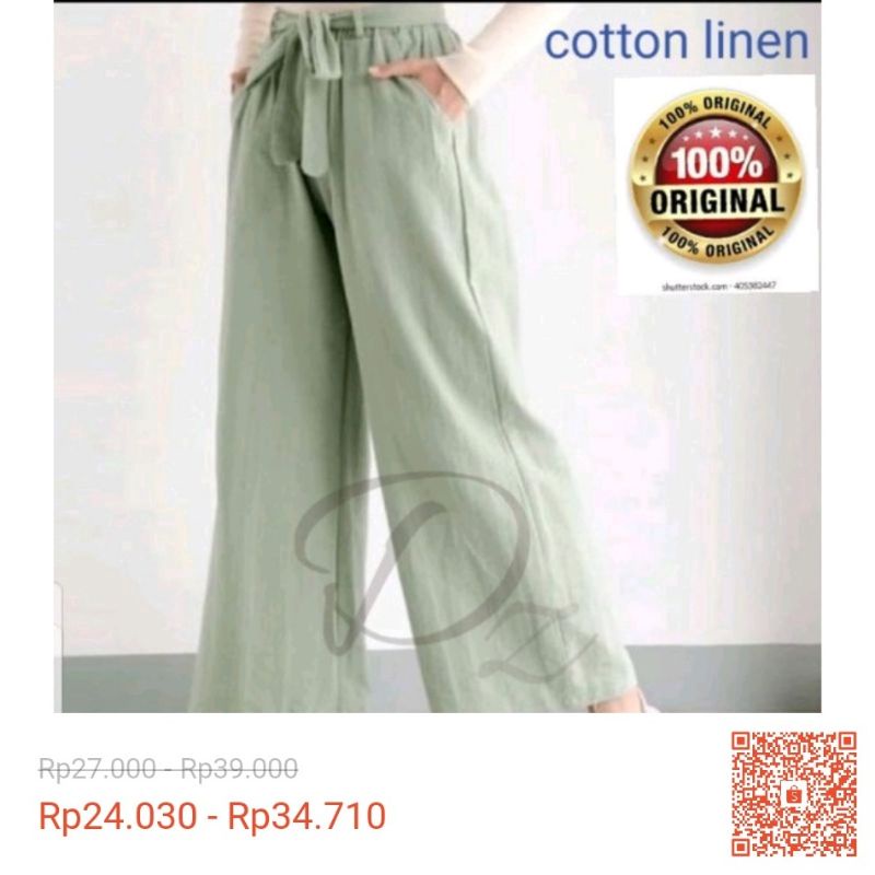 celana kulot linen