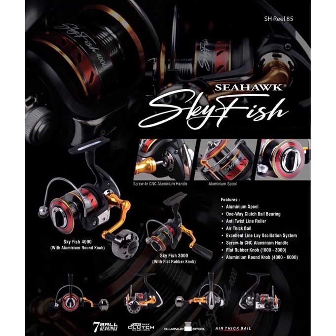 Reel | Spinning SEAHAWK Sky Fish 2000 | 7BB | Power Handle