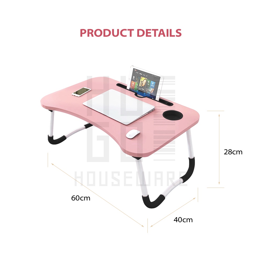 Meja Lipat Portable / Meja Laptop / Meja Belajar Anak HUGO