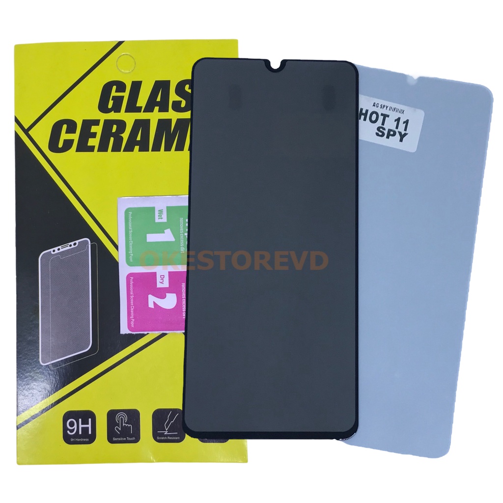 SPY INFINIX HOT 11 / ANTIGORES / TEMPERED GLASS INFINIX X662 / X662C