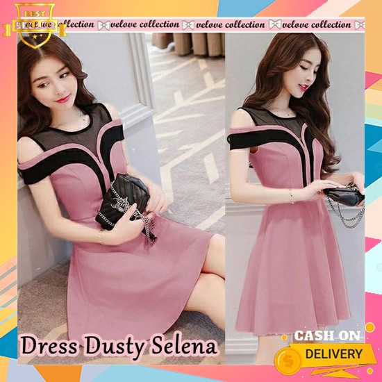 Heidy Maxi By Zahara / Midi Dress Katun Poplin Full Kancing Busui Ld 118 Korean Style Dress Selena [