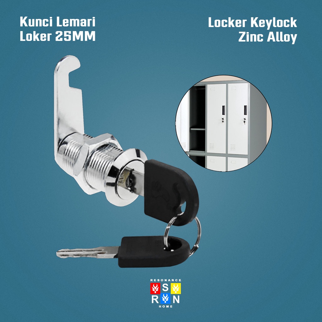 Kunci Laci Lemari Loker Cam Lock 25mm / Locker Keylock Resonance Home