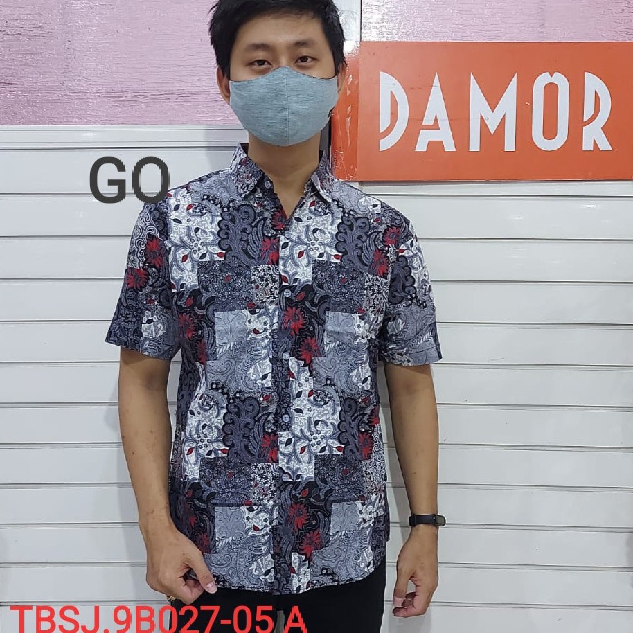 gof DAMOR (CRESSIDA) KEMEJA BATIK LENGAN PENDEK PRIA SLIMFIT Baju Batik cowok