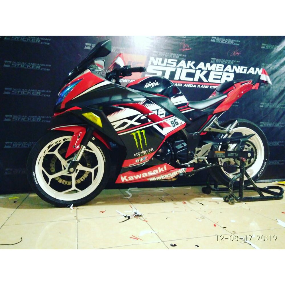 Decal Ninja 250 FI Livery WSBK 2017 merah Limited