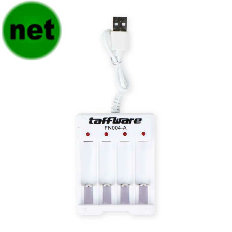 EU Plug / USB Charger 4 Slot Baterai 1.2V AAA A3 - AA A2 Ni-MH Ni-CD Battery