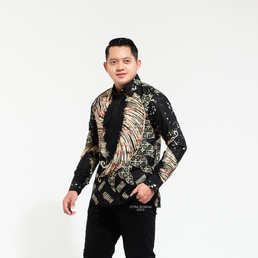 BULUSETA Kemeja Batik Pria Full Furing Bahan Katun Primisima