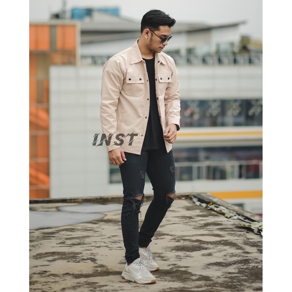 INST JAKET CANVAS COWO SEMi PARKA/TREKER/ TERMURAH( bisa bayar di tepat ) COD