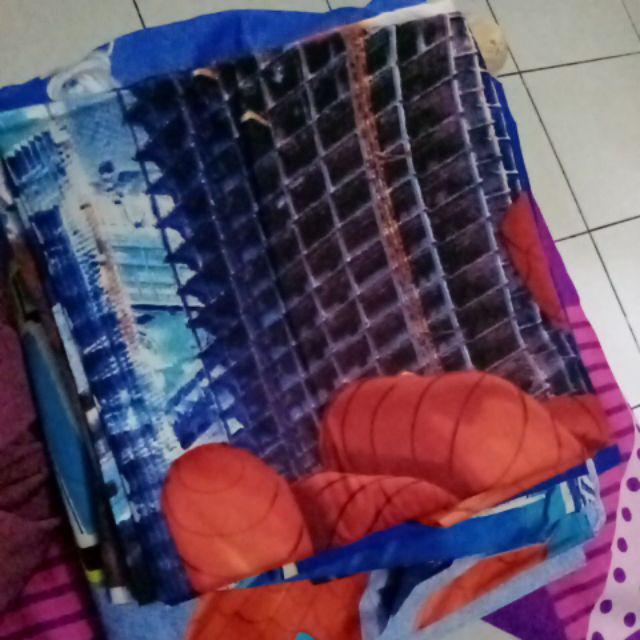 Sprei Homemade Blue Avenger Cartoon/ Transformer/ Spiderman City 2/the Amazing Spiderman