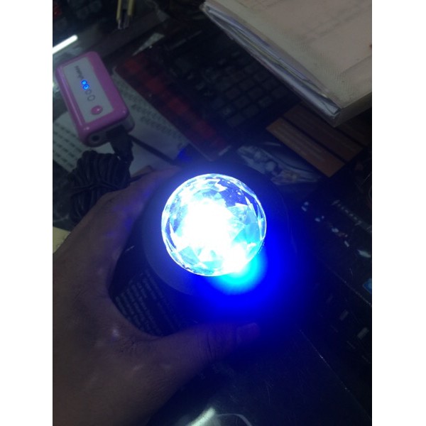 CAR DJ LIGHT 3 LED PUTAR nyala mengikuti suara music