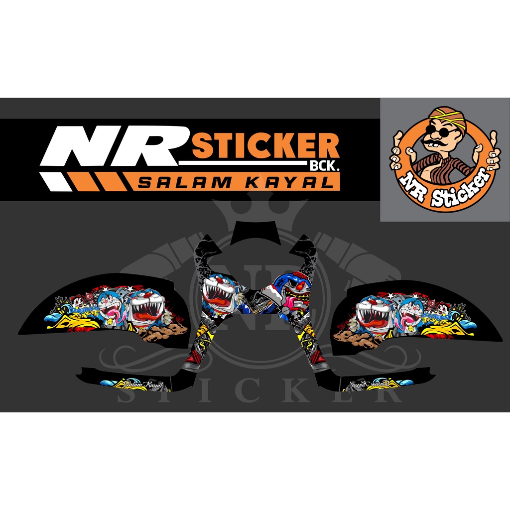 Decal Scoopy Doraemon zombie