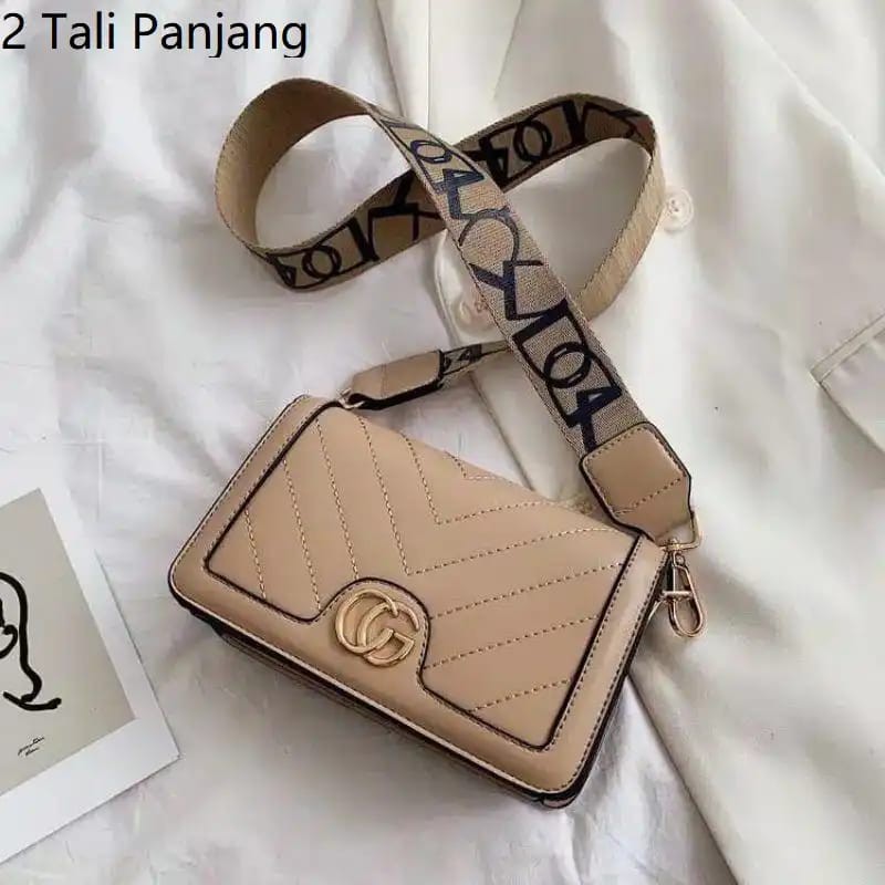 EL 5159 RISCE TAS SELEMPANG TALI MOTIF IMPORT WANITA CEWEK PEREMPUAN JAKARTA BATAM