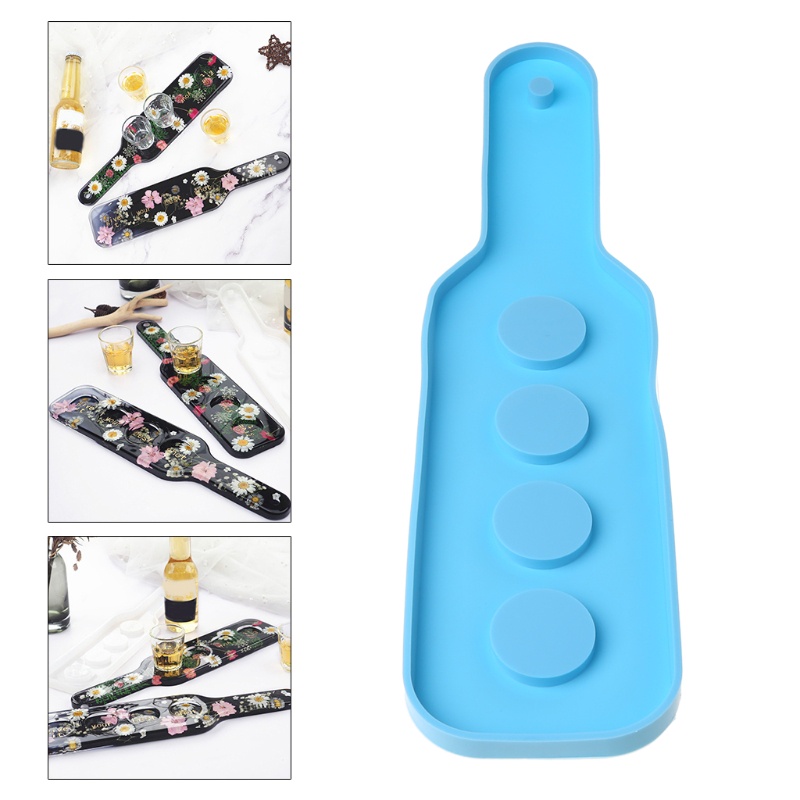 SIY  Four-holes Wine Glass Holder Rack Epoxy Resin Mold Silicone Mould DIY Craft Tool