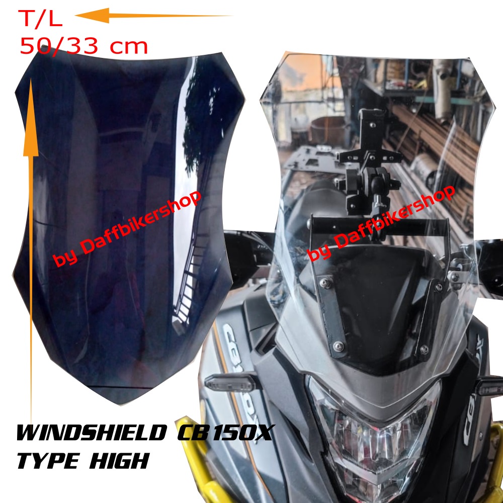 AKSESORIS VARIASI WINDSHIELD VISOR HONDA CB150X TYPE HIGH