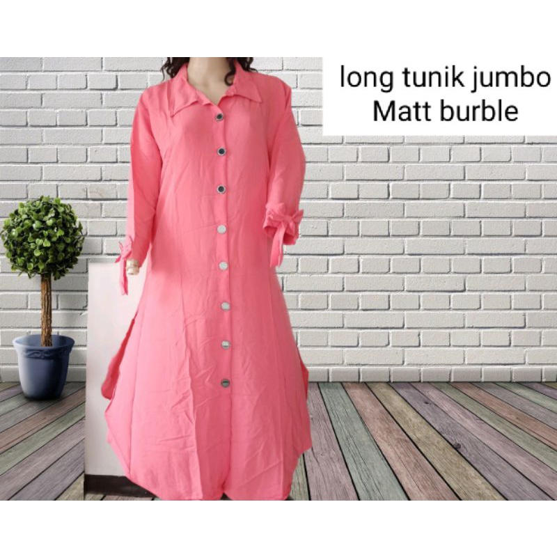 long tunik polos wanita