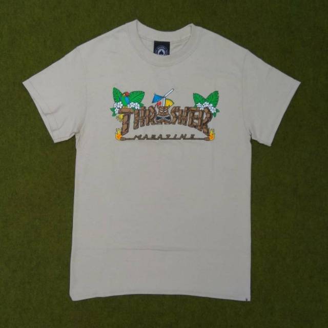 Thrasher tiki tee sand ss19 100% original