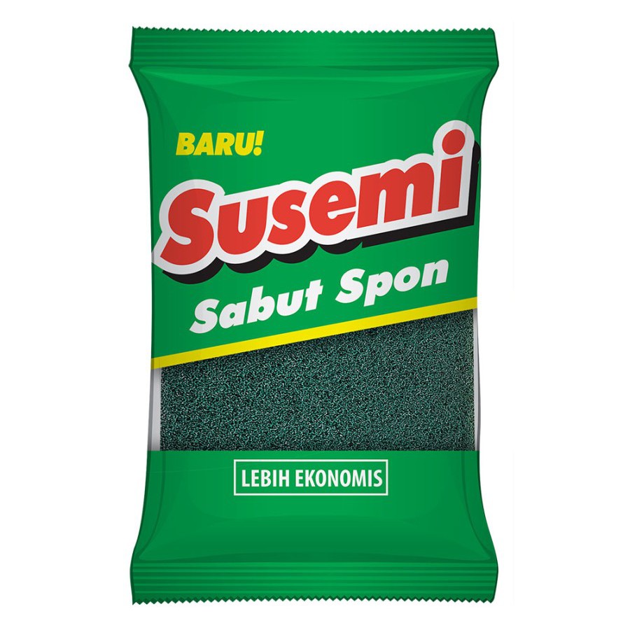 3 pcs Susemi Sabut Spon Busa sponge Cuci piring Hijau Kuning