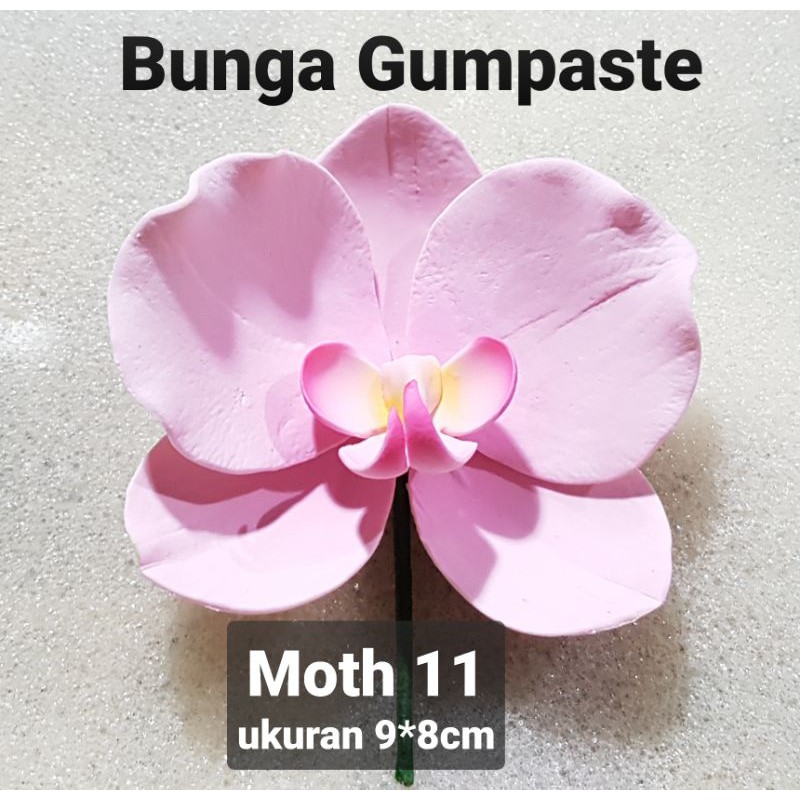 

osheba gumpaste bunga anggrek bulan MOTH -11 warna pink